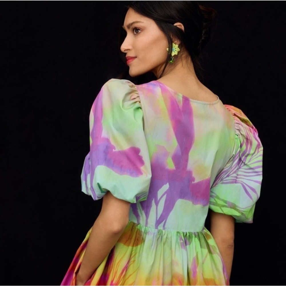 Plenty By Tracy Reese | Anthropologie Tie Dye Printed Dress Sz S NWT MSRP $248 - Picture 2 of 6